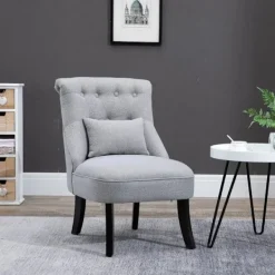 Rootz Living Fåtöljer>Rootz Fåtölj - Klädd Stol - Stol - Ryggdyna - Grå