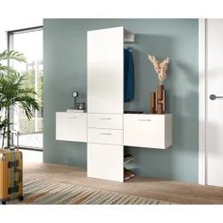 Rootz Living Byråer>Rootz Garderob Combination - Closet Set - Storage Organizer - Space Saving Design - 156cm x 190 cm x 36cm
