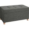 Rootz Living Sittpuffar>Rootz Hocker - Puff - Förvaringsutrymme - Mörkgrå - 76 x 38 x 40