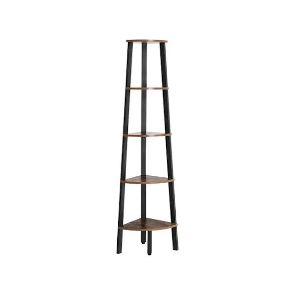 Rootz Living Hyllor>Rootz hörnhylla med 5 hyllor - Flytande hylla - Industriell design - Vägghylla - Trähylla - Industriell hylla - Förvaringshylla - Spånskiva - Vintage | Fyndiq