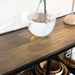 Rootz Living Sideboards>Rootz Industrial Style Kök Matsal Förvaring Hylla Sideboard Sidobord Avslut Bord Vinställ