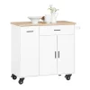 Rootz Living Köksö>Rootz Kitchen Cart - Rolling Kitchen Island - Mobile Storage Trolley - Justerbar hylla - 105x92x46cm