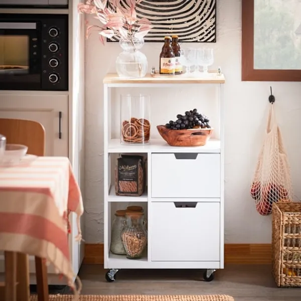 Rootz Living Köksö>Rootz Kitchen Utility Cart - Storage Trolley - Rolling Cart - Easy Mobility - 53x89x37cm