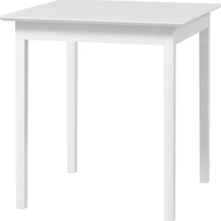 Rootz Living Matbord>Rootz Köksbord - Matbord - Fyrkantigt bord - Modern design - Massiv furu - 75cm x 75cm x 76cm - Vit