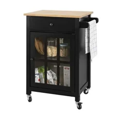 Rootz Living Köksö>Rootz Köksförvaringsvagn Serveringsvagn med bänkskiva i gummi