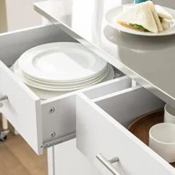 Rootz Living Köksö>Rootz Köksförvaringsvagnvagn med bänkskiva i rostfritt stål-Köks