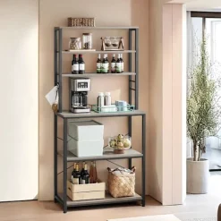 Rootz Living Köksö>Rootz kökshylla - Stående hylla - Mikrovågshylla - Space -Saving Solution - 40 x 80 x 167 cm