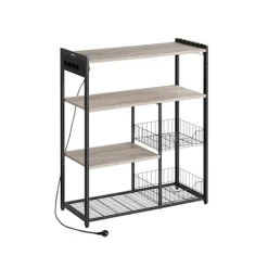 Rootz Living Köksö>Rootz kökshylla Greige fläckigt bläck Svart - Förvaringsställ - Spånskiva - Stål - Organisering - 35cm x 80cm x 93,5cm