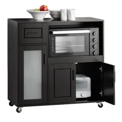 Rootz Living Köksö>Rootz Köksskåp - Mikrovågsställ - Förvaringsskåp - MDF(E1) - 88,5 cm x 89 cm x 40 cm - Elegant design - 100 cm x 48 cm x 18 cm Förpackning