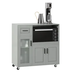 Rootz Living Köksö>Rootz Köksskåp Skänk - Hallgarderob - Köksvagn - MDF Konstruktion - Justerbar hylla - Mobildesign - 89cm x 89cm x 40cm