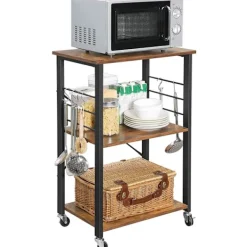 Rootz Living Köksö>Rootz Köksvagn - Serveringsvagn - Köksvagnar - Rustikbrun - Industrivagn - 60 x 40 x 89 cm (LxBxH)