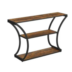 Rootz Living Sideboards>Rootz Konsolbord - Skänk - Sidobord - Industriellt - Brun - Svart - Bearbetat trä - Metall - 120 x 30 x 80 cm