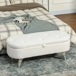 Rootz Living Kistor & Koffertar>Rootz lagringsbänk - Uppbyggd sittplats - Ottoman Bänk - Handy Storage - 114 cm x 47 cm x 46,5 cm