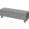 Rootz Living Kistor & Koffertar>Rootz Linen Look Storage Bench - Lagring Seat Chest - Tufted Storage Bench - Hidden Storage - 138 cm x 40 cm x 45 cm