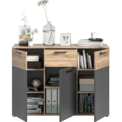 Rootz Living Sideboards>Rootz Mason Chest of Drawers - Wood Cabinet - Sideboard - Highboard - Rymlig förvaring - 120 cm x 87 cm x 40 cm