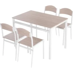 Rootz Living Matgrupper>Rootz Matsalsset - 5-delat - Matbord - Matsalsstol - 1 bord - 4