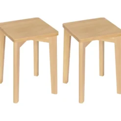 Rootz Living Pallar>Rootz matstolsset i trä - Bokstol - Stapelbar pall - Fuktbeständig - 31cm x 44,5cm x 31cm