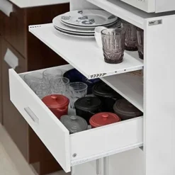 Rootz Living Köksö>Rootz Mikrovågshylla - Köksrullad förvaringsvagn - Köksskåp