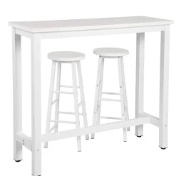 Rootz Living Matgrupper>Rootz Modern Barbords- och pallset - Pubbordsset - Matsalsset i bänkhöjd - Robust metallstomme - Reptålig - Lätt att rengöra - 120 cm x 40 cm (Bord), | Fyndiq