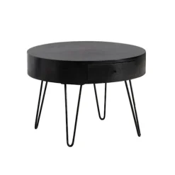 Rootz Living Soffbord>Rootz Modern soffbord - Strikande soffbord - Rund förvaringsbord - Unik design - 60 cm x 60 cm x 43 cm