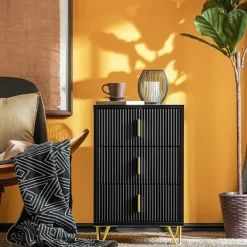 Rootz Living Sängar>Rootz Nattduksbord - Sängbord - Sidobord - Organisera saker - 40cm x 63cm x 40cm, PB(E1), MDF(E1), metall - Elegant modern design