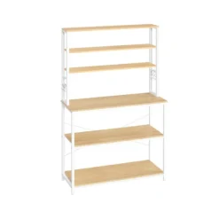 Rootz Living Köksö>Rootz Oak White Cake Rack - Köksarrangör - Förvaringshylla - Spånskiva och stål - 40cm x 100cm x 167cm - Heavy Duty - Enkel montering - Anti-tipfunkti | Fyndiq