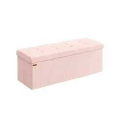 Rootz Living Kistor & Koffertar>Rootz Pink Seat Chest - Lagringsbänk - Ottoman - Hög elastiskt skum - 38 cm x 110 cm x 38 cm