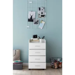 Rootz Living Byråer>Rootz rullcontainer 40 x 70,5 x 33 cm vit - Skrivbordscontainer