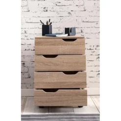 Rootz Living Byråer>Rootz rullcontainer Sonoma 40x60x40cm lådskåp kontorscontainer -