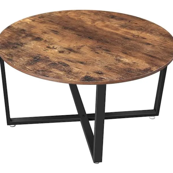 Rootz Living Soffbord>Rootz runt soffbord - Industriell stil - Sidobord - Cocktailbord - 88 x 88 x 47 cm