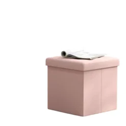 Rootz Living Sittpuffar>Rootz Seat Pall Bench - Lagringsutrymme - Ottoman - Pastell Pink - Compact Design - 30 x 30 x 30 cm