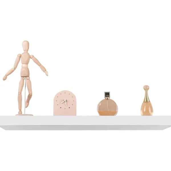 Rootz Living Hyllor>Rootz Set med 4 vägghyllor - Flytande hyllor - Displayhyllor - Fuktbeständig MDF - Enkel installation - Mångsidig design - 110 cm x 22,9 cm x 3,8 cm | Fyndiq