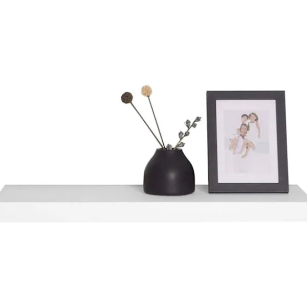 Rootz Living Hyllor>Rootz Set med 4 vägghyllor - Flytande hyllor - Displayhyllor - Fuktbeständig MDF - Enkel installation - Mångsidig design - 110 cm x 22,9 cm x 3,8 cm | Fyndiq