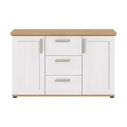 Rootz Living Sideboards>Rootz Sideboard - Buffet - förvaringsskåp - Optimal organisation - 129x80x40cm - vit och brun