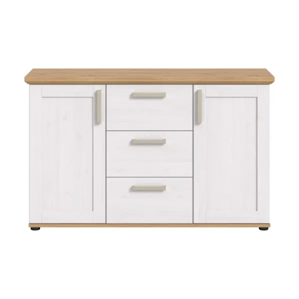 Rootz Living Sideboards>Rootz Sideboard - Buffet - förvaringsskåp - Optimal organisation - 129x80x40cm - vit och brun