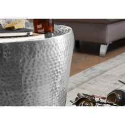 Rootz Living Småbord>Rootz sidobord 41x41x41cm aluminium silver bord orientaliskt run