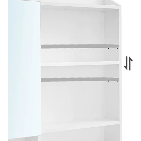 Rootz Living Sminkbord>Rootz Sminkbord - Kosmetikbord - Öppna fack - Spegel - 1 låda -