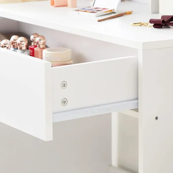 Rootz Living Sminkbord>Rootz Sminkbord - Kosmetikbord - Öppna fack - Spegel - 1 låda -