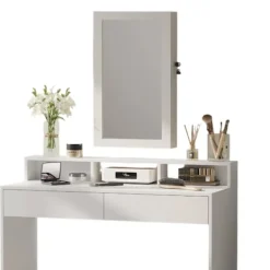 Rootz Living Sminkbord>Rootz smyckeskåp - spegel skåp - väggskåp - rymdbesparande arrangör - 10x37x67cm