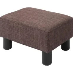Rootz Living Pallar>Rootz Snygg Pall med Tygöverdrag - Fotstöd - Soffbord - Bekväma sittplatser - Mångsidig användning - Golvskydd - 40W x 30D x 24H cm - Linnetyg