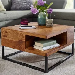 Rootz Living Soffbord>Rootz soffbord 60x60x34,5 cm Sheesham massivt trä - hörnsoffbord