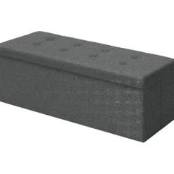 Rootz Living Kistor & Koffertar>Rootz stoppad hopfällbar förvaringsbänk - ottomansk - förvaring ottomansk - hög kapacitet 118 l - utrymmesbesparande design - bekväma sittplatser - 11 | Fyndiq