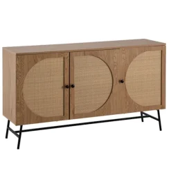 Rootz Living Sideboards>Rootz Stylish Sideboard - Modern Cabinet - Oak Decor Storage Unit - Justerbara hyllor - 140 cm x 80 cm x 39 cm