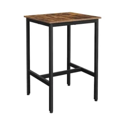 Rootz Living Matbord>Rootz Vintage Brun-Svart Barbordsset - Spånskiva stål - Pubbord - Bistrobord - Rustik design - Robust konstruktion - Utrymmesbesparande - 60cm x 60cm | Fyndiq
