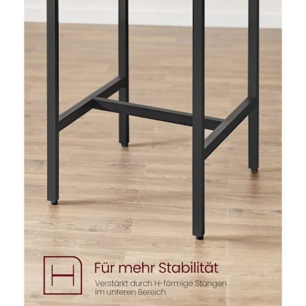 Rootz Living Matgrupper>Rootz Vintage Brun-Svart Barbordsset - Spånskiva stål - Pubbordsset - Bord och stolar i mothöjd - Kompakt design - Robust konstruktion - 60cm x 60cm x | Fyndiq