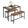 Rootz Living Matgrupper>Rootz Vintage Dining Table Set - Köksbord - Matsalsmöbler - Spacebesparing - 110 cm x 70 cm x 75 cm