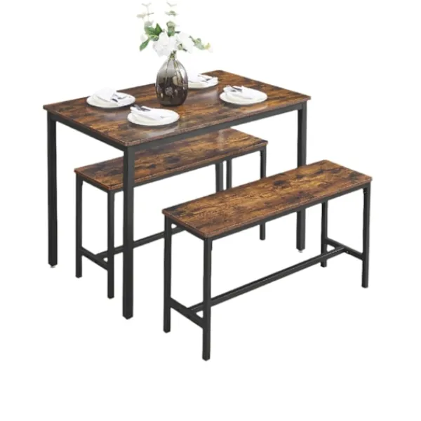 Rootz Living Matgrupper>Rootz Vintage Dining Table Set - Köksbord - Matsalsmöbler - Spacebesparing - 110 cm x 70 cm x 75 cm