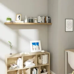 Rootz Living Hyllor>Rootz Wallboard Shelf - CD/DVD -organisator - Bokhylla - Fuktbeständig MDF - Brown - 50x22.9x3.8cm - Spacebesparing Design