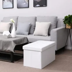 Rootz Living Kistor & Koffertar>Rootz-bänk - Vikbar sitskista - Gångjärnsförsedd lock - Hög belastningskapacitet - Utmärkt sittkomfort - Mångsidig - Stort förvaringsutrymme - Robust- | Fyndiq