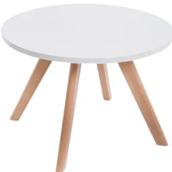BellaFurn Småbord>Round Modern Table - Design Matbord - Golvvänlig design | Färg: Naturen